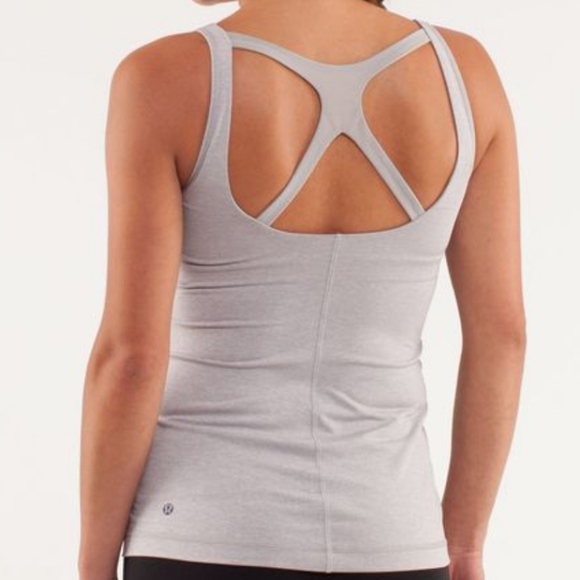 Lululemon Optimal Tank Top, Cross Back Gray SZ 6 - Picture 5 of 5